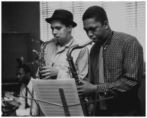 john-coltrane-with-jackie-mclean-probably-recording-for-mal-waldron-van-gelder-studio-hackensack-nj-1957-photo-esmond-edwards