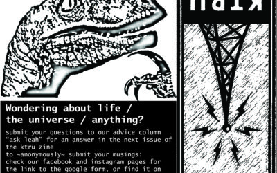 Ask Leah now, new zine out soon