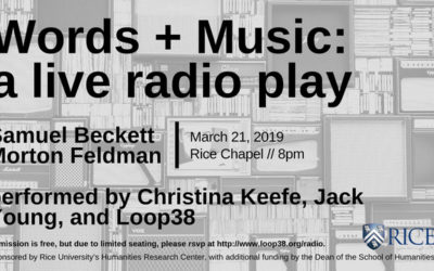 Words + Music: A live radio play streaming on KTRU